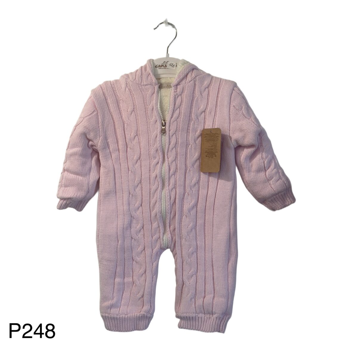 Πλεκτό Ολόσωμο με Φερμουάρ και Γούνα