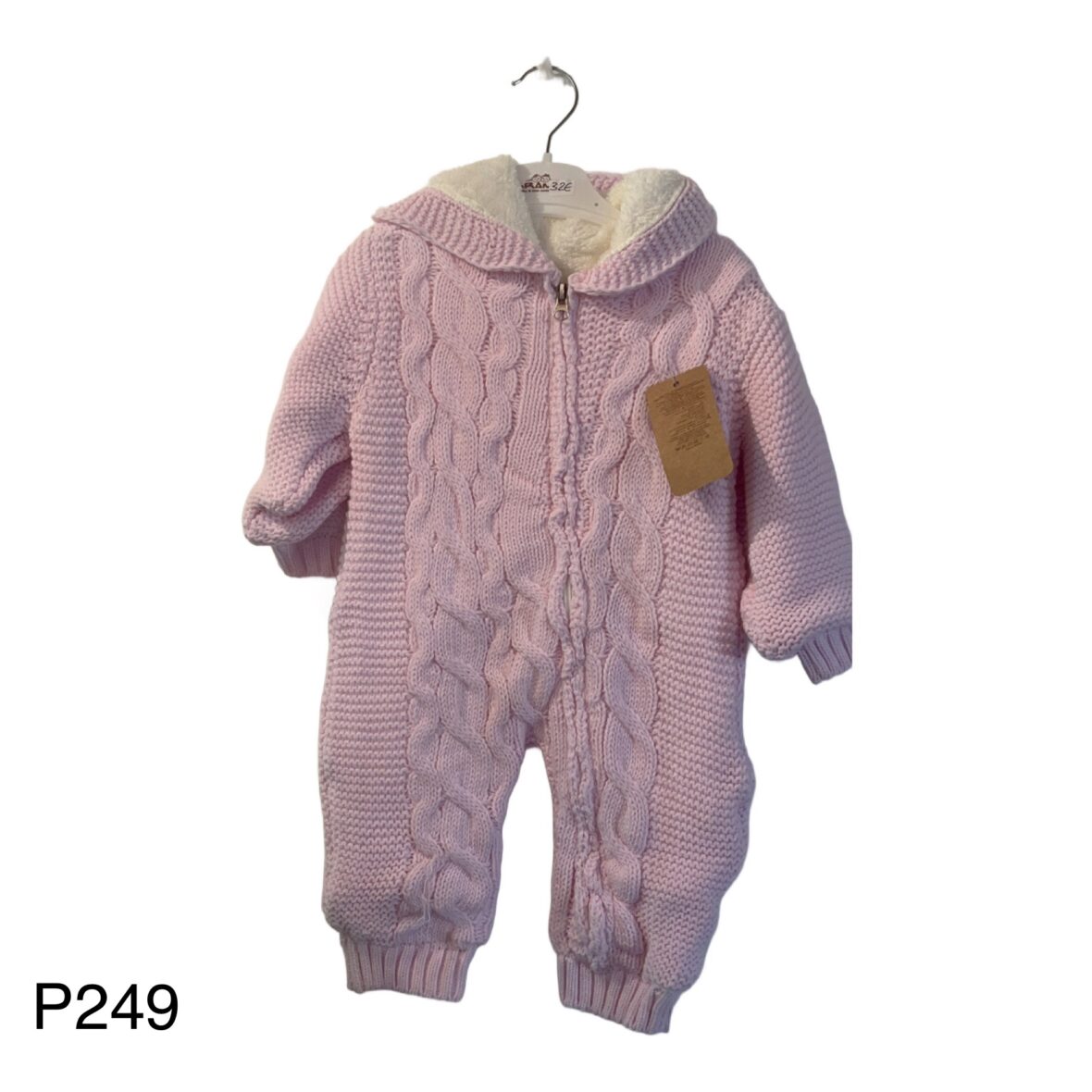 Πλεκτό Ολόσωμο με Φερμουάρ και Γούνα