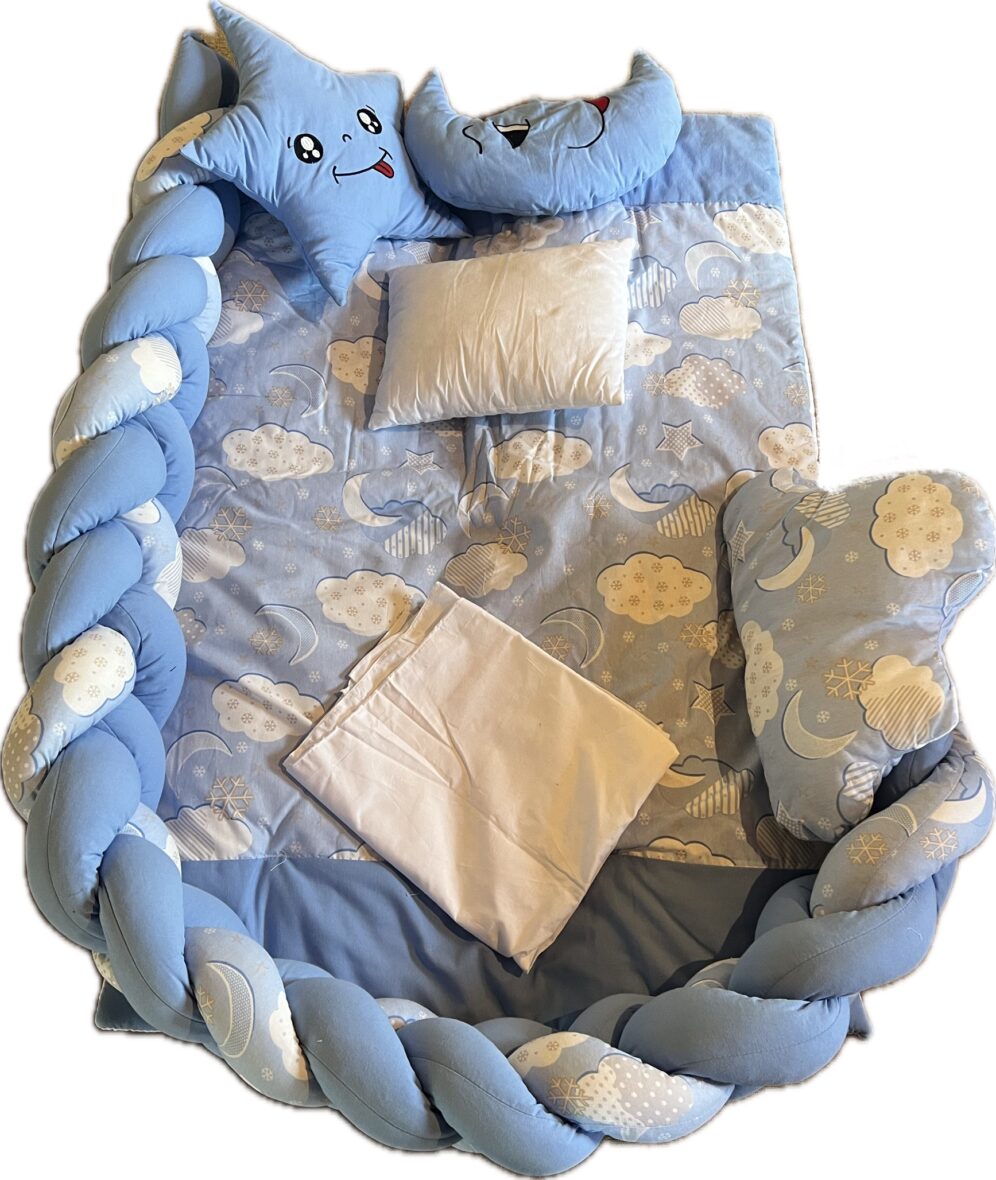 Σετ Πάντα Πλεξούδα & Μαξιλάρια – Προστατευτικό Κρεβατιού