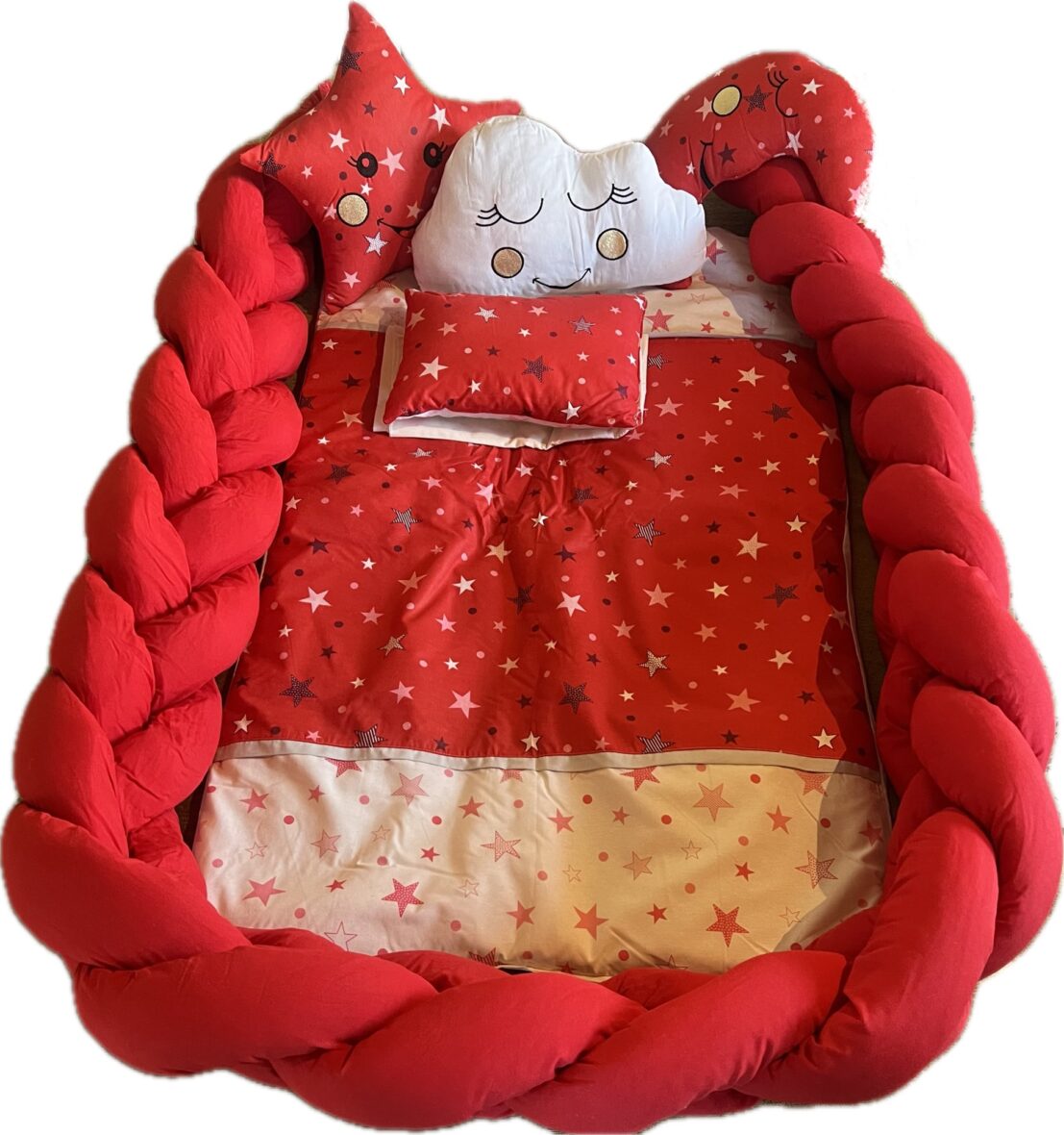 Σετ Πάντα Πλεξούδα & Μαξιλάρια – Προστατευτικό Κρεβατιού