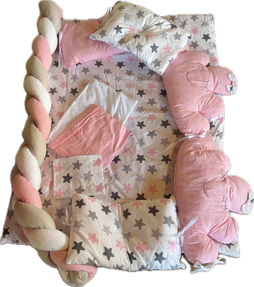 Σετ Πάντα Πλεξούδα & Μαξιλάρια – Προστατευτικό Κρεβατιού